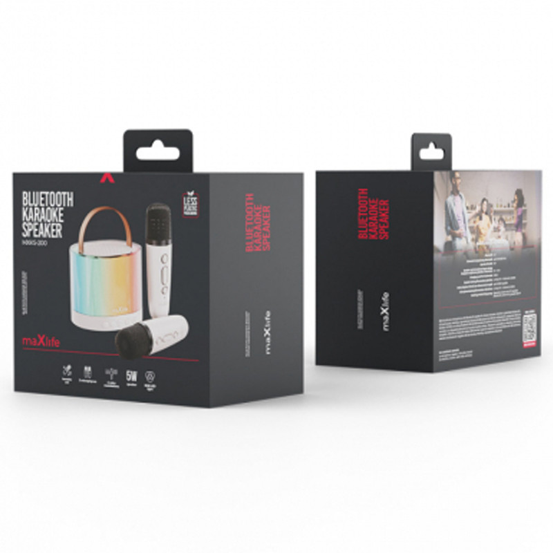 Enceinte karaoké Bluetooth Maxlife MXKS-200 Blanc en Tunisie