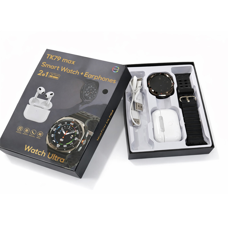 Kit Montre Connectée TK79 Max + Ecouteur Sans Fil Noir En Tunisie