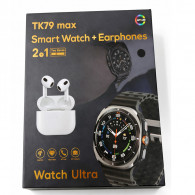 Montre Connectée TK79 Max + Ecouteur Sans Fil Noir