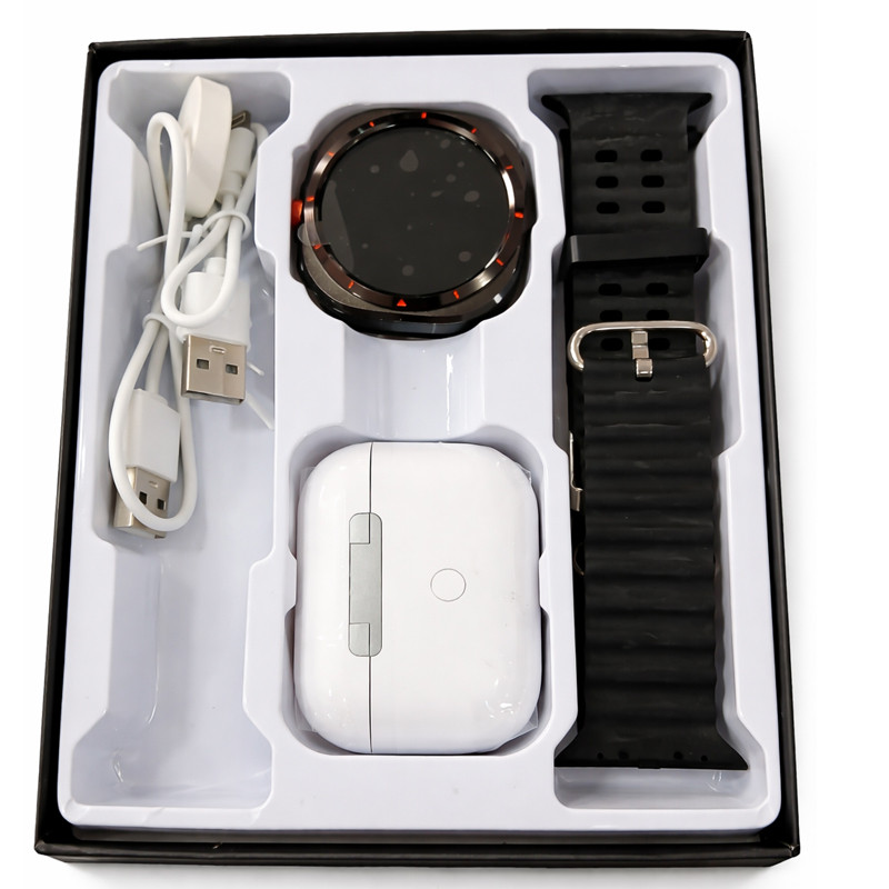 Kit Montre Connectée TK79 Max + Ecouteur Sans Fil Noir En Tunisie