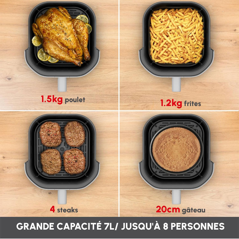 Air Fryer Moulinex Easy Fry Infrared EZ831GF0 2020W 7L Gris en Tunisie