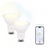 Pack De 2 Ampoules Ksix BXBULBGU22 Smart Blanc En Tunisie
