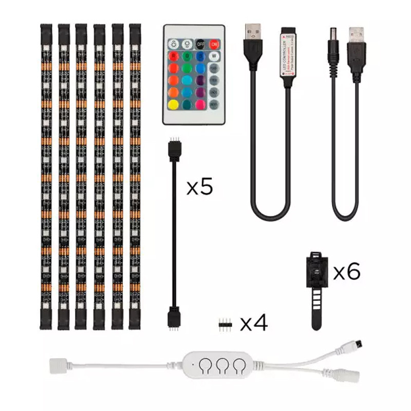Bande LED TV Colorée KSIX 16 Couleurs RGB  Avec Télécommande en Tunisie