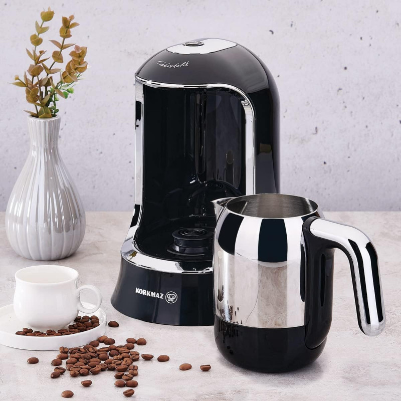 Cafetière Turque KorKmaz NOIR & CHROME (A860-07)