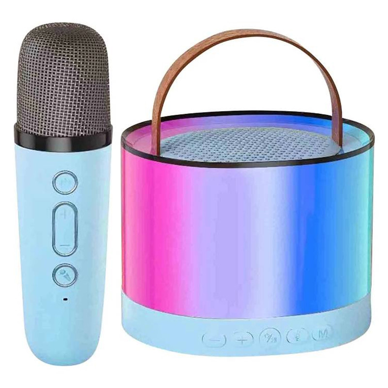 Haut Parleur Bluetooth K52 Mini Portable Karaoké Bleu En Tunisie