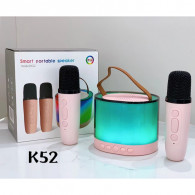 Haut Parleur Bluetooth K52 Karaoké Rose En Tunisie
