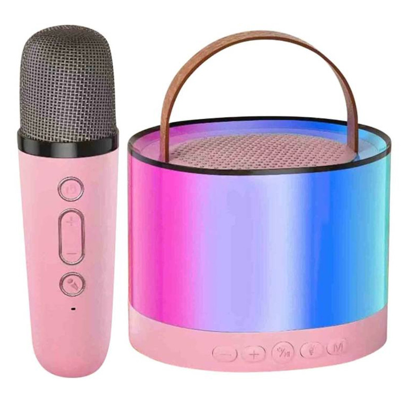 Haut Parleur Bluetooth K52 Karaoké Rose En Tunisie