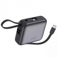 Power Bank Ksix 22.5W 10 000 mAh Avec Câbles Gris