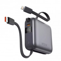 Power Bank Ksix 22.5W 10 000 mAh Avec Câbles Gris