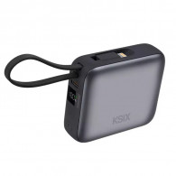 Power Bank Ksix 22.5W 10 000 mAh Avec Câbles Gris En Tunisie