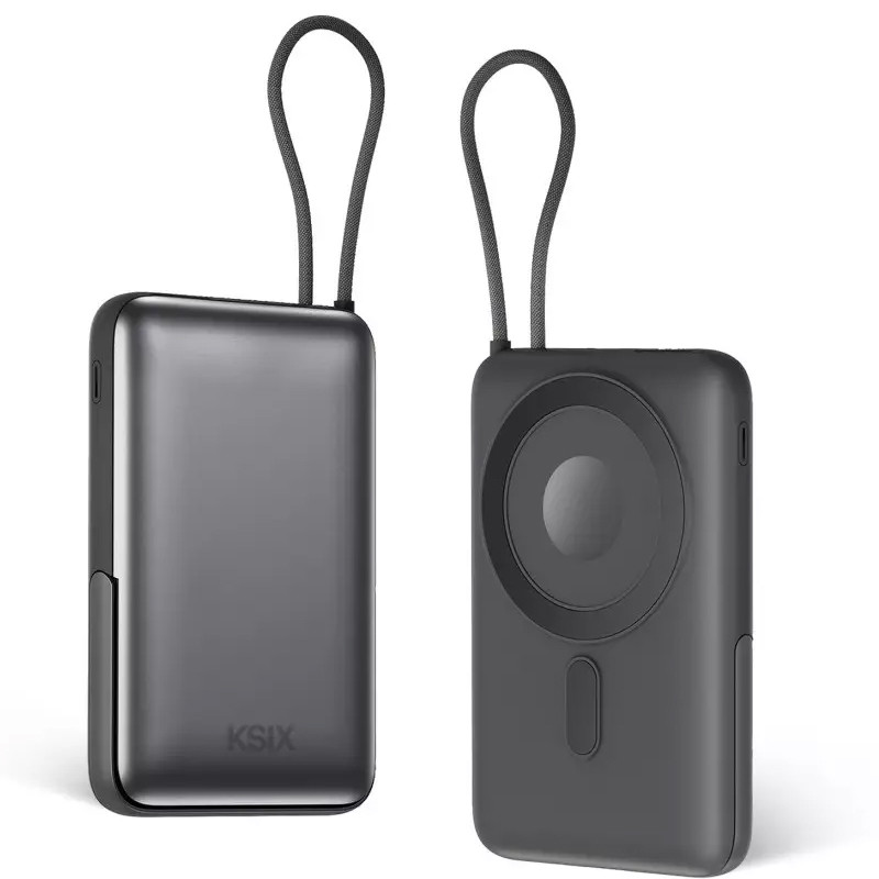 Power Bank Magnétique Ksix 22.5W 10 000 mAh Gris En Tunisie