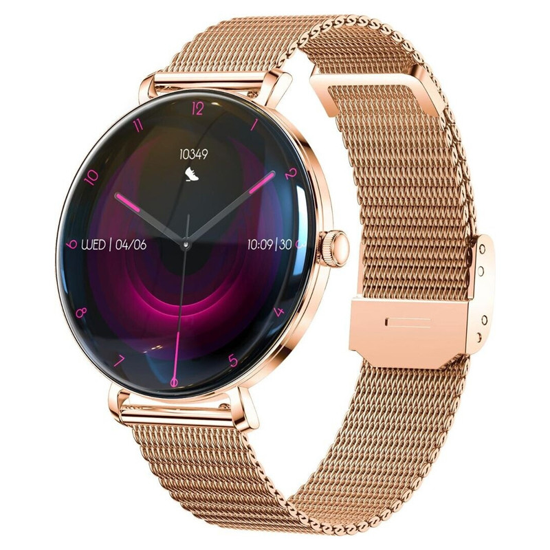 Montre Connectée Forever Lucca SB-370 Rose Gold + Bracelet Patchwork en Tunisie