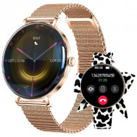 Montre Connectée Forever Lucca SB-370 Rose Gold + Bracelet Vache