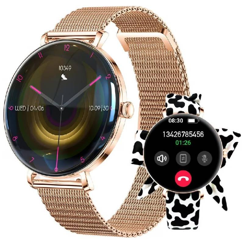 Montre Connectée Forever Lucca SB-370 Rose Gold + Bracelet Patchwork en Tunisie