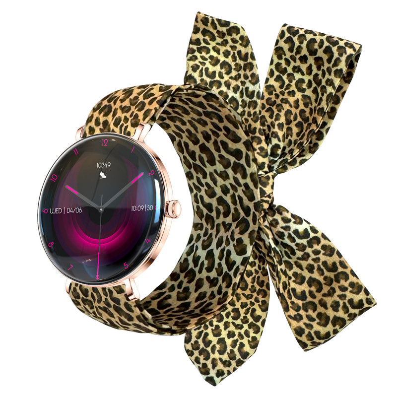 Montre Connectée Forever Lucca SB-370 Rose Gold + Bracelet Léopard en Tunisie