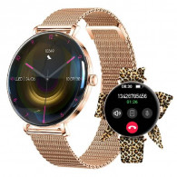 Montre Connectée Forever Lucca SB-370 Rose Gold + Bracelet Léopard