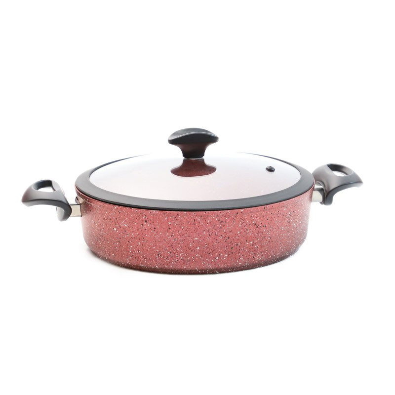 Batterie de Cuisine Falez 53 Pièces Granite Rouge EN Tunisie