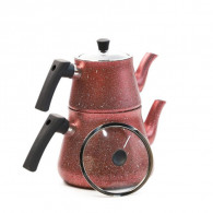 Batterie de Cuisine Falez 53 Pièces Granite Rouge EN Tunisie