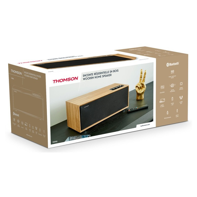 2 Enceintes Sans fil Thomson WS702 Bois en Tunisie