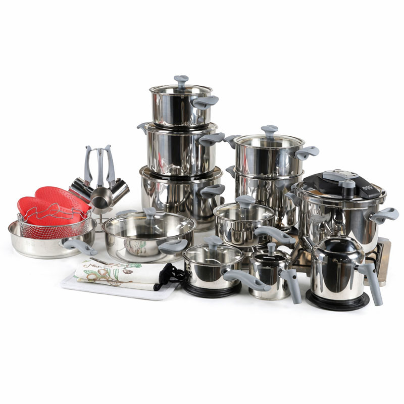 Batterie de Cuisine Falez 45 Pièces Inox en Tunisie