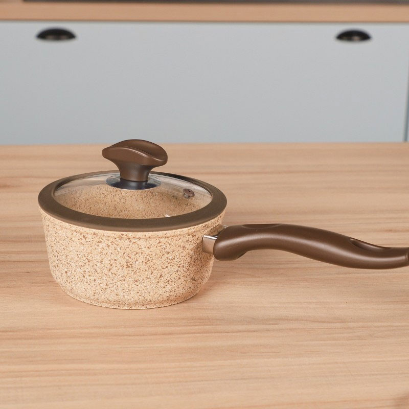 Batterie de Cuisine Falez 50 Pièces Granite Beige & Marron en Tunisie