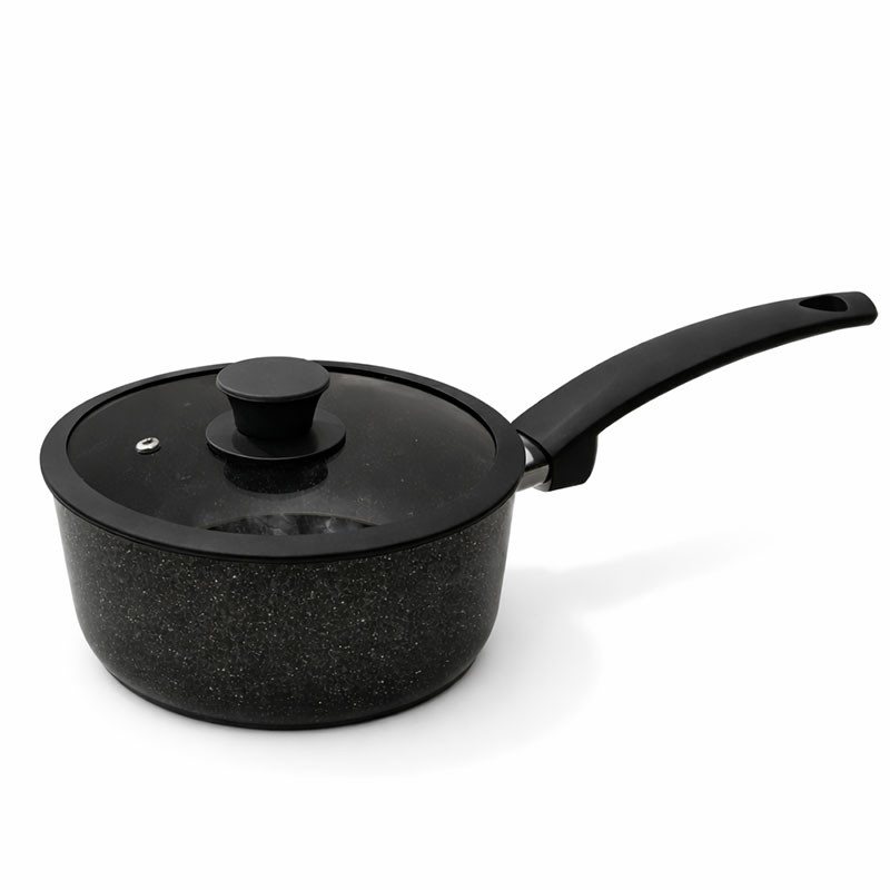 Casserole MCS 18Cm Avec Couvercle Granite Noir en Tunisie