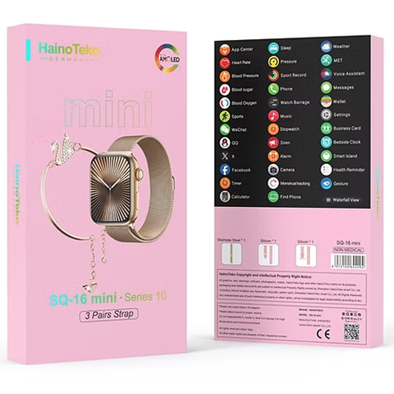 Montre Connectée Haino Teko SQ-16 Mini Gold + 2 Ceintures En Tunisie