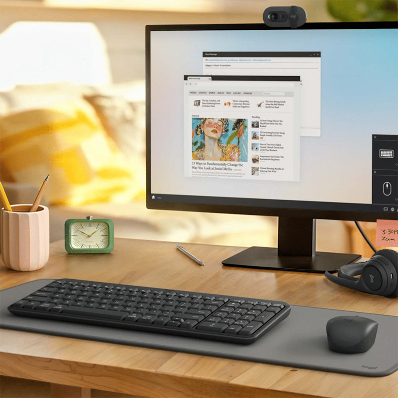 Clavier Sans Fil Logitech MK250 Graphite en Tunisie