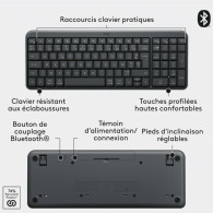 Clavier Sans Fil Logitech MK250 Graphite en Tunisie