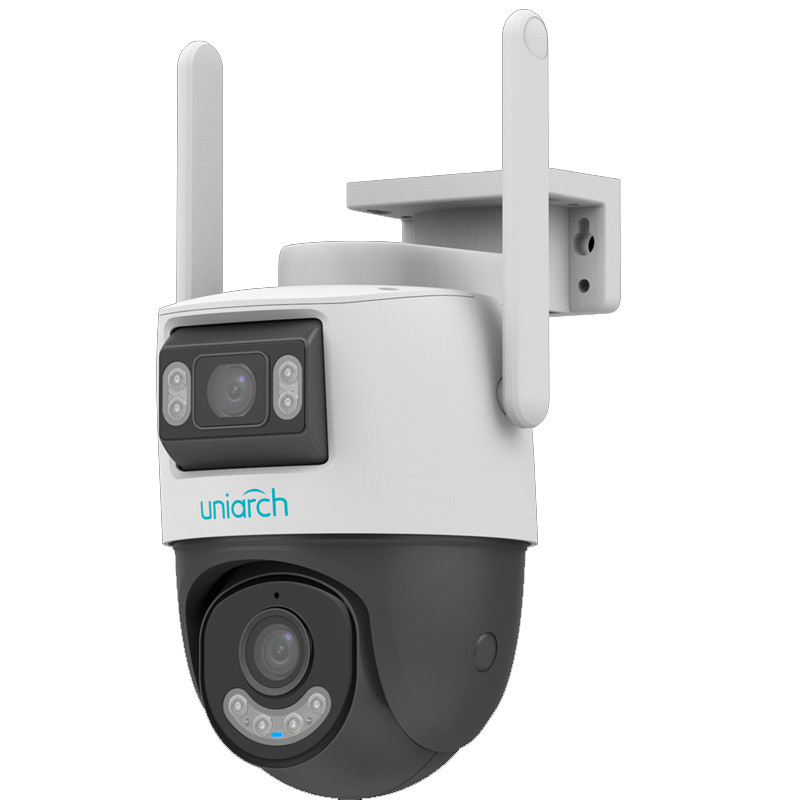 Caméra De Surveillance Extérieur Uniarch Dome IP Double Objectif 6 MP (3 MP + 3 MP) Blanc en Tunisie