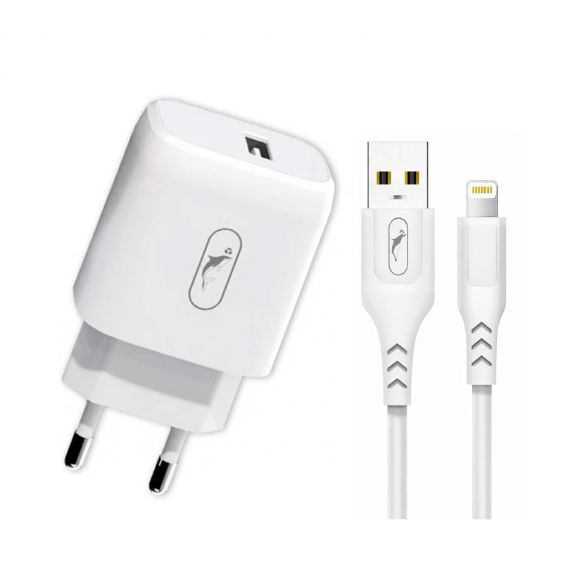Chargeur Sky Dolphin SC22E Lightning Smart Charge Blanc en Tunisie