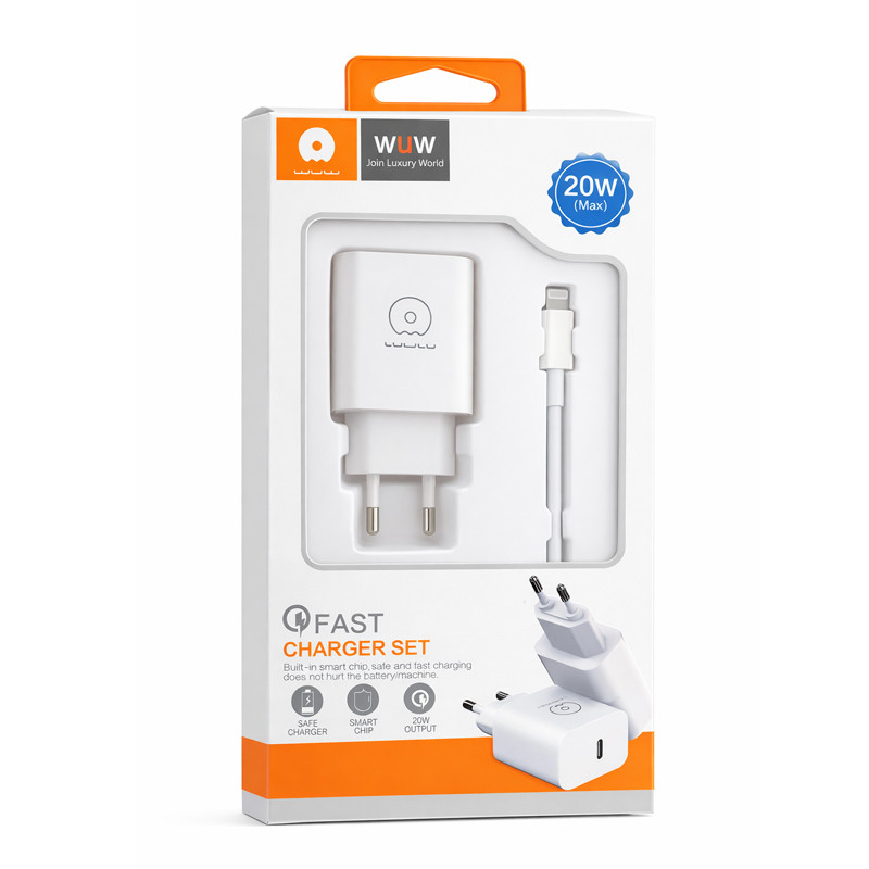 Chargeur Wuw T81 20W Lighting Avec Câble Blanc En Tunisie
