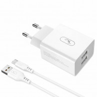 Chargeur Sky Dolphin SC30V Type-C Double Ports Blanc