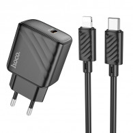 Chargeur Hoco CS22A Type-C Vers Lightning 30W Noir