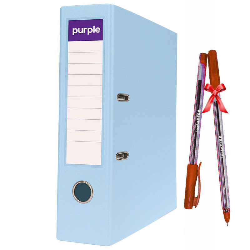 Classeur à Levier Purple Essential 75mm A4 Bleu Pastel