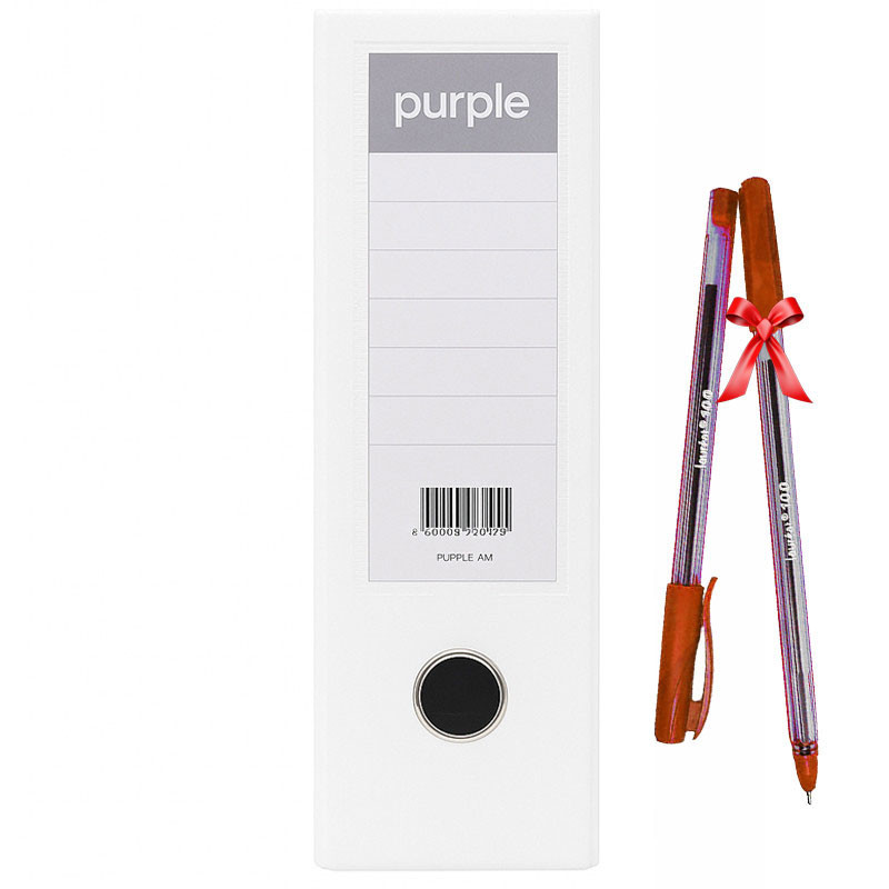 Classeur à Levier Purple Essential Dos 75mm A4 Blanc