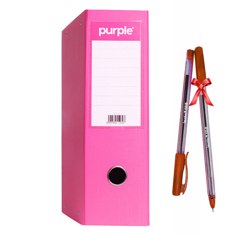 Classeur à Levier Purple Dos Essential 75mm Rose