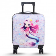 Valise Enfant Carre Disney 3D Sirène 28 Litres Rose En Tunisie