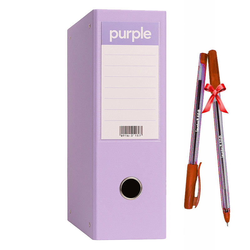 Classeur à Levier Purple Essential 75mm A4 Violet Pastel