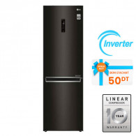 Réfrigérateur Combiné LG Inverter 341L NoFrost Noir
