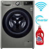 Machine à Laver Frontale LG F4Y5EYGYPV Smart Inverter 11Kg Silver en Tunisie