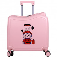 Valise Enfant Disney Carré Labubu  35 Litres Rose En Tunisie