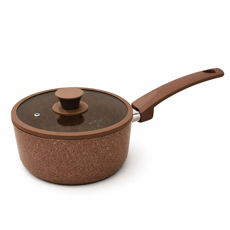 Casserole MCS 18Cm Avec Couvercle Granite Marron en Tunisie