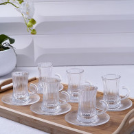Coffret De 6 Tasses à Thé Avec Sous-Tasses En Verre En Tunisie