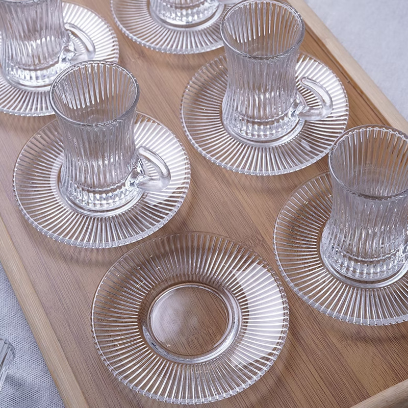Coffret De 6 Tasses à Thé Avec Sous-Tasses En Verre En Tunisie