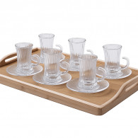Coffret De 6 Tasses à Thé Avec Sous-Tasses En Verre En Tunisie