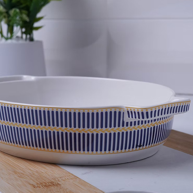 Plat à Four Ovale En Céramique 0.8 L Bleu En Tunisie