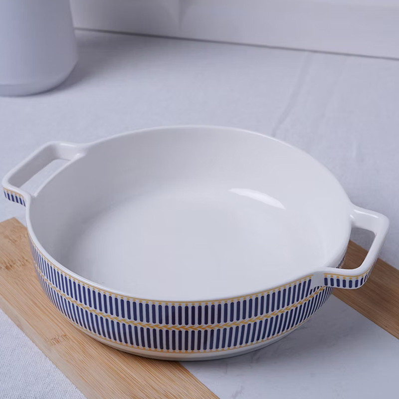 Plat à Four Rond En Céramique 1.6 L Bleu En Tunisie