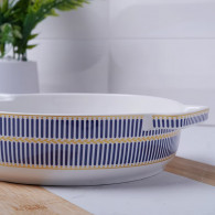 Plat à Four Rond En Céramique 1.6 L Bleu En Tunisie