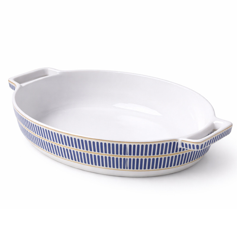 Plat à Four Ovale En Céramique 0.8 L Bleu En Tunisie